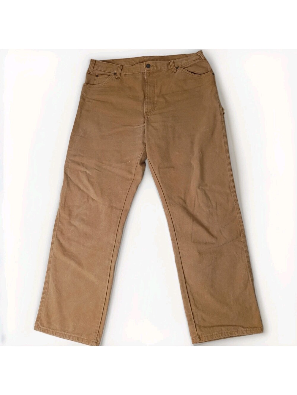 Dickies Brown Relaxed Fit Duck Carpenter Painter Utility Work Jean Pants 38x32